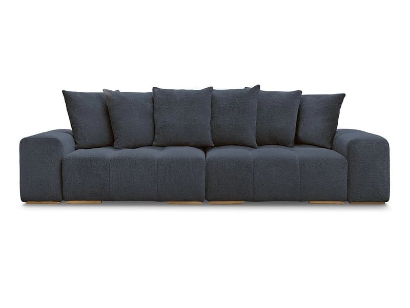 3er Sofa BOBOCHIC ANAKIN Boucle-Stoff dunkelblau