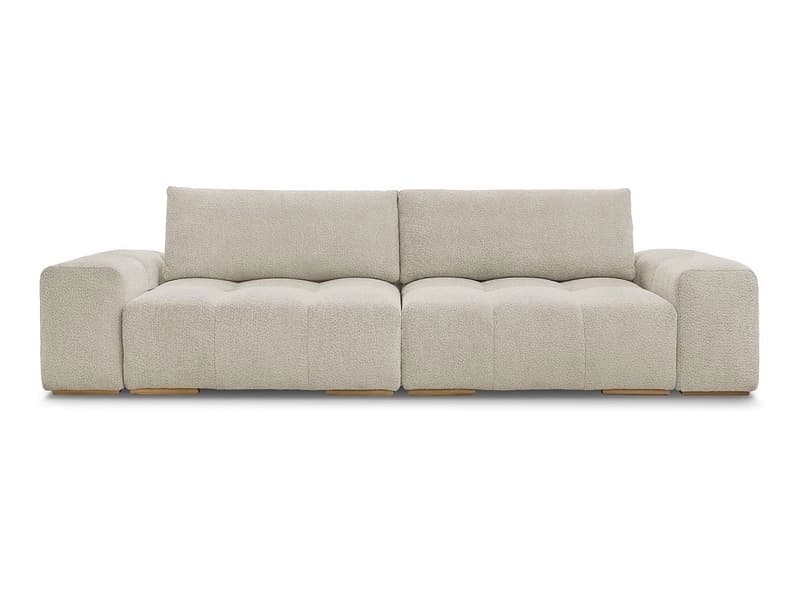 3er Sofa BOBOCHIC ANAKIN Boucle-Stoff beige