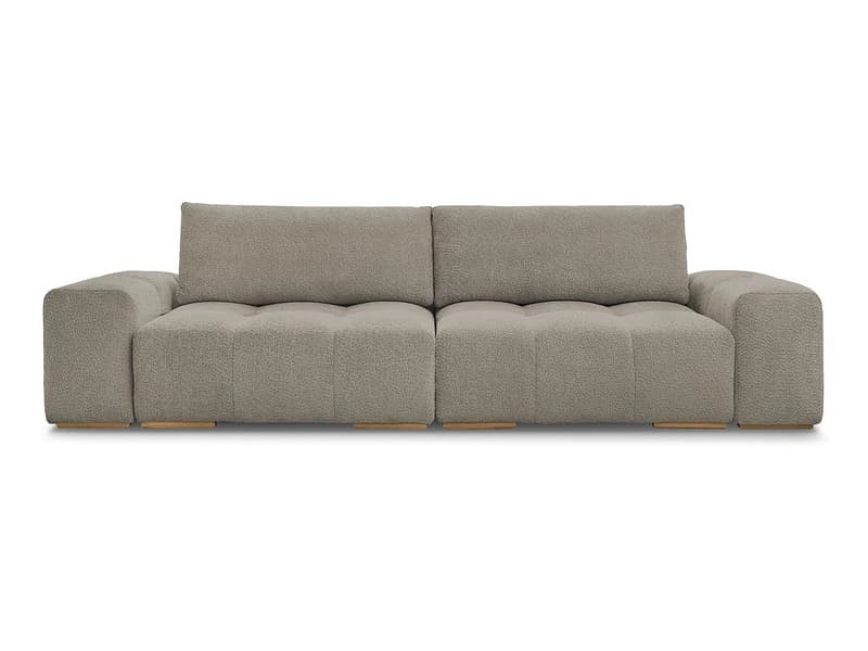 3er Sofa BOBOCHIC ANAKIN Boucle-Stoff taupe