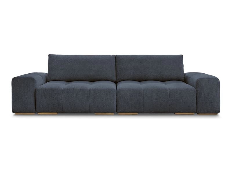 3er Sofa BOBOCHIC ANAKIN Boucle-Stoff dunkelblau