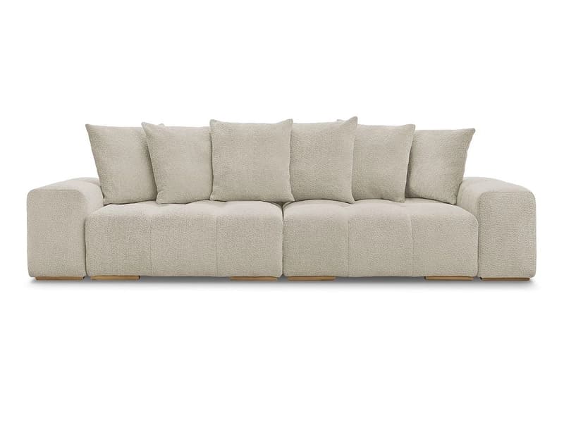 3er Sofa BOBOCHIC ANAKIN Boucle-Stoff beige