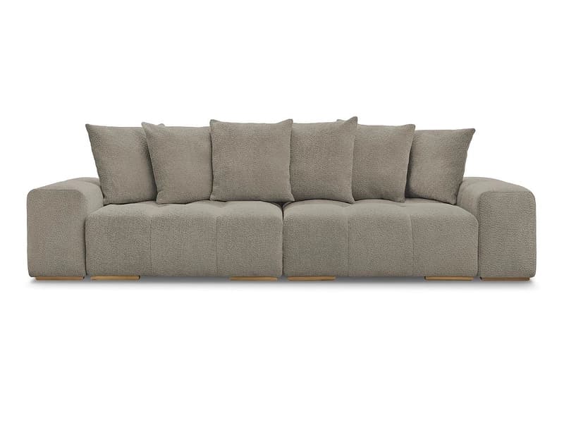 3er Sofa BOBOCHIC ANAKIN Boucle-Stoff taupe