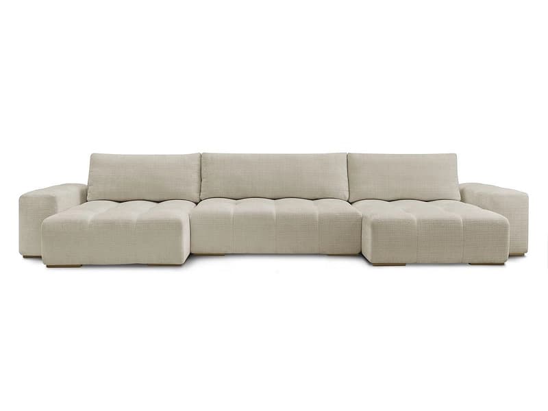 Wohnlandschaft BOBOCHIC ANAKIN Stoff mit Textur beige