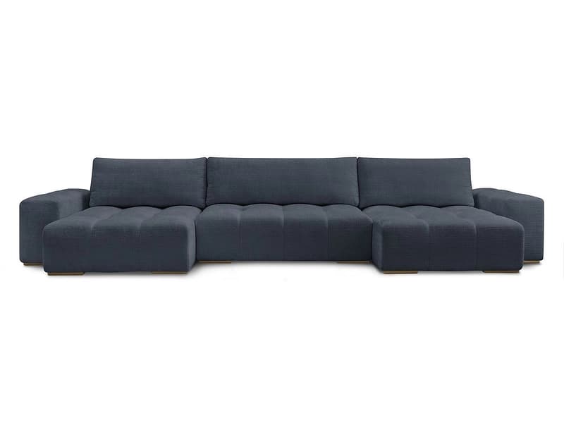 Wohnlandschaft BOBOCHIC ANAKIN Stoff mit Textur dunkelblau