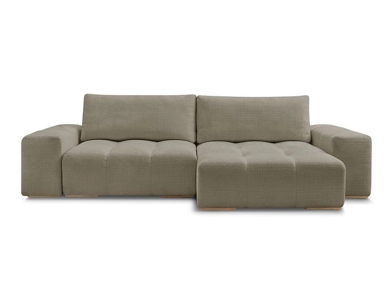 Ecksofa BOBOCHIC ANAKIN Stoff mit Textur taupe