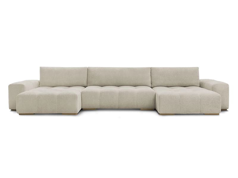 Wohnlandschaft BOBOCHIC ANAKIN Boucle-Stoff beige