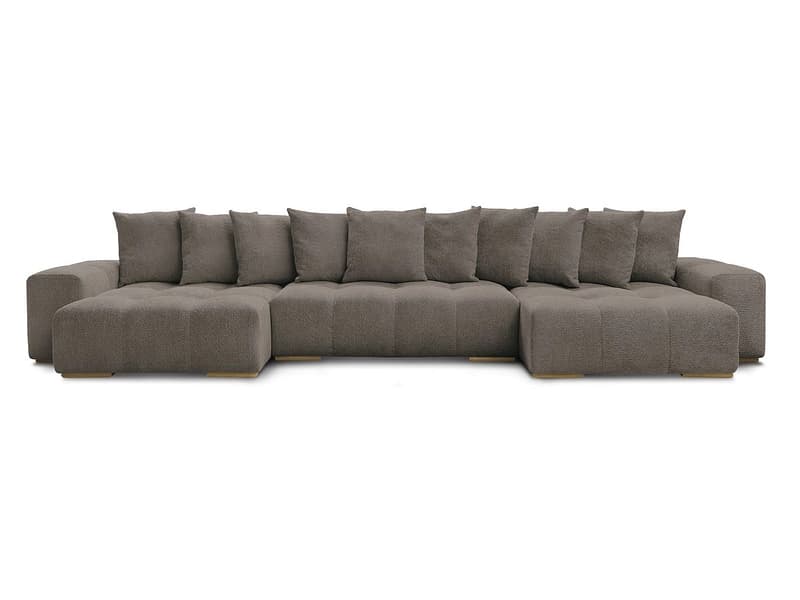 Wohnlandschaft BOBOCHIC ANAKIN Boucle-Stoff rotbraun