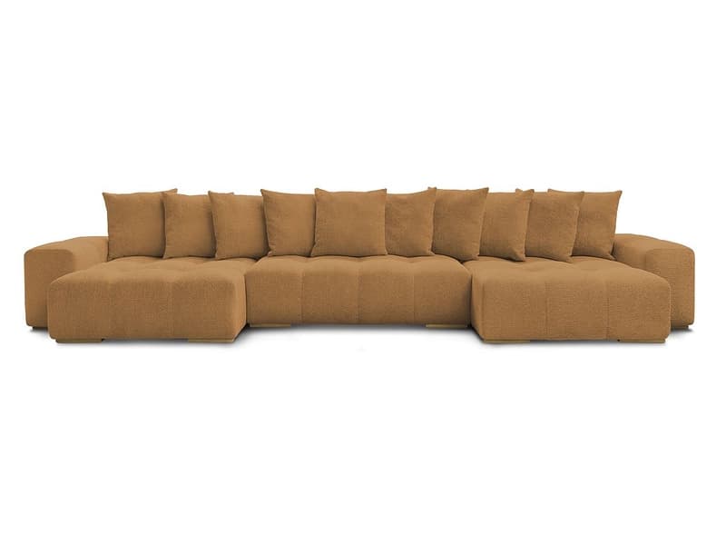 Wohnlandschaft BOBOCHIC ANAKIN Boucle-Stoff gelb