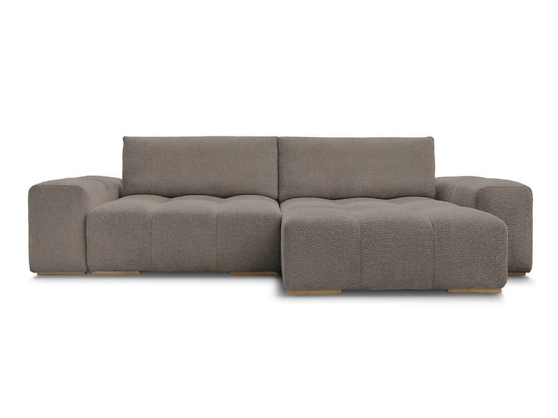 Ecksofa BOBOCHIC ANAKIN Boucle-Stoff rotbraun