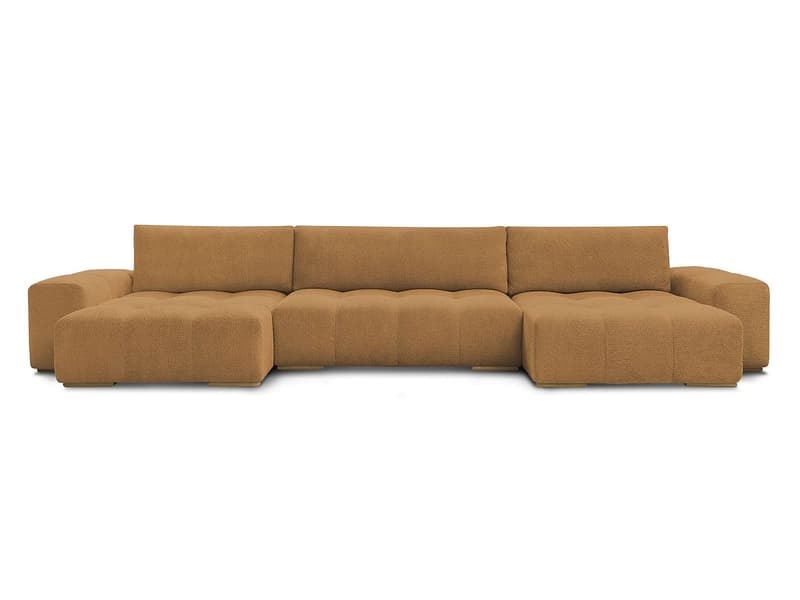 Wohnlandschaft BOBOCHIC ANAKIN Boucle-Stoff gelb