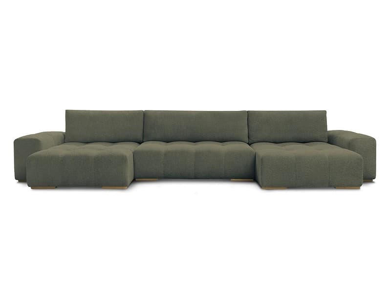 Wohnlandschaft BOBOCHIC ANAKIN Boucle-Stoff grün