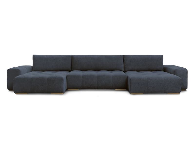 Wohnlandschaft BOBOCHIC ANAKIN Boucle-Stoff dunkelblau