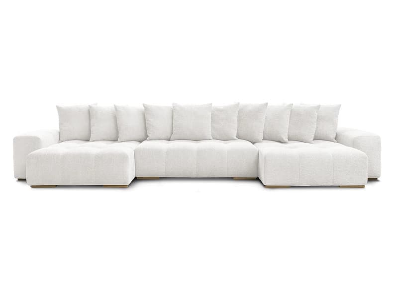 Wohnlandschaft BOBOCHIC ANAKIN Boucle-Stoff weiss