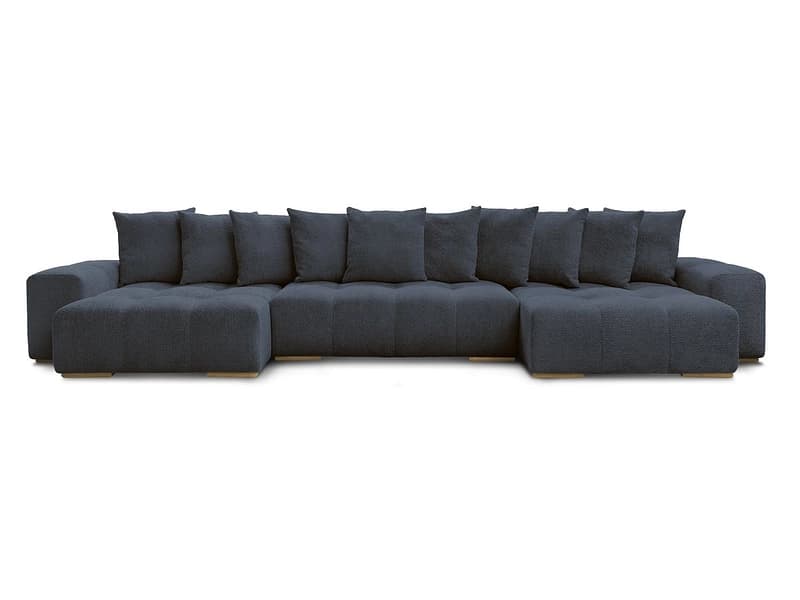 Wohnlandschaft BOBOCHIC ANAKIN Boucle-Stoff dunkelblau