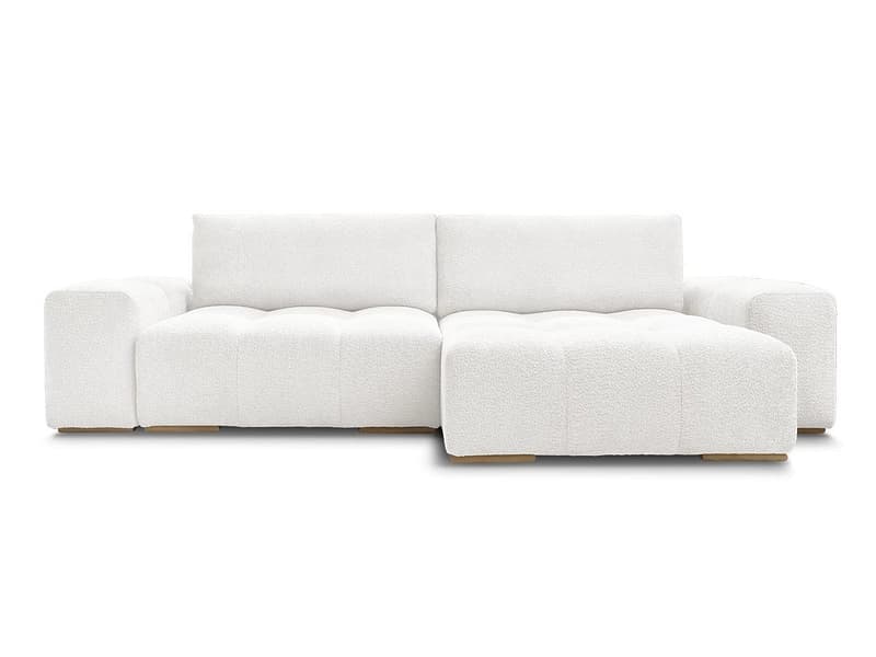 Ecksofa BOBOCHIC ANAKIN Boucle-Stoff weiss
