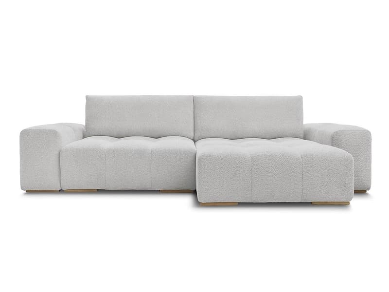 Ecksofa BOBOCHIC ANAKIN Boucle-Stoff hellgrau
