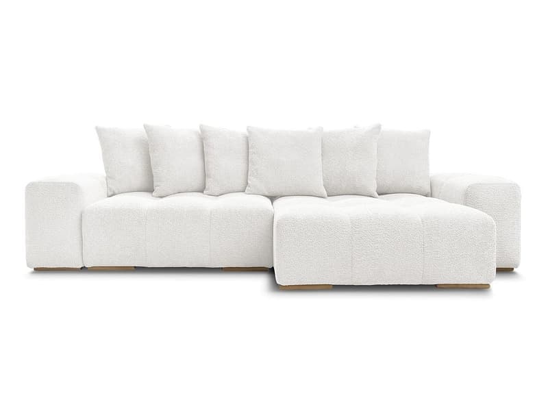 Ecksofa BOBOCHIC ANAKIN Boucle-Stoff weiss