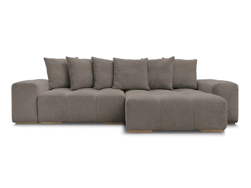 Ecksofa BOBOCHIC ANAKIN Boucle-Stoff rotbraun
