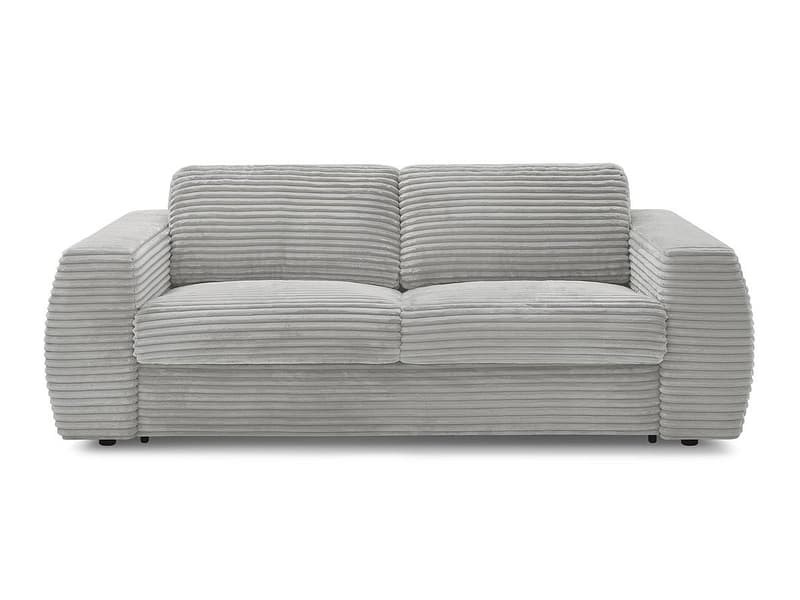 3er Sofa BOBOCHIC HUGO Boucle-Stoff hellgrau