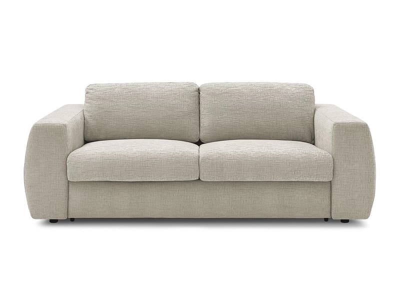 3er Sofa BOBOCHIC HUGO Stoff mit Textur beige