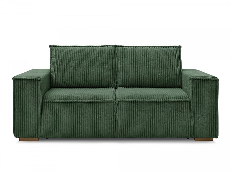 3er Sofa BOBOCHIC CHELSEA Cord-Stoff grün