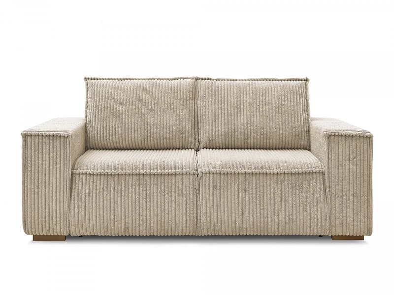 3er Sofa BOBOCHIC CHELSEA Cord-Stoff taupe
