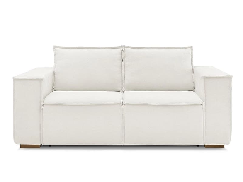 3er Sofa BOBOCHIC CHELSEA Stoff mit Textur weiss