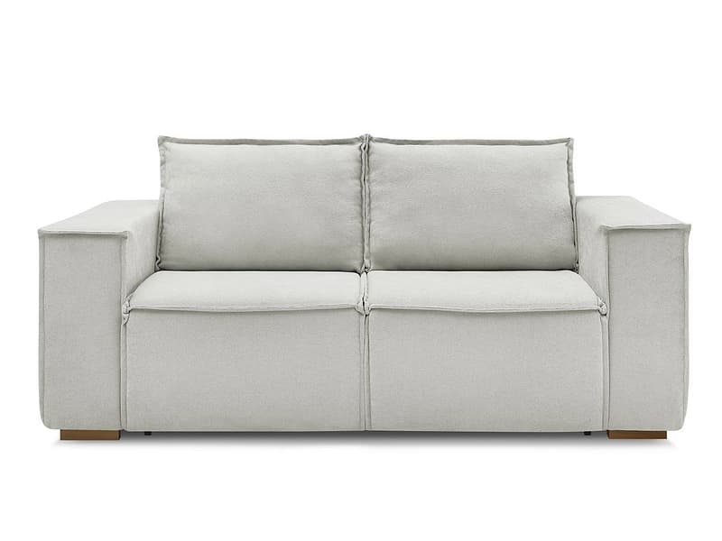 3er Sofa BOBOCHIC CHELSEA Stoff mit Textur hellgrau