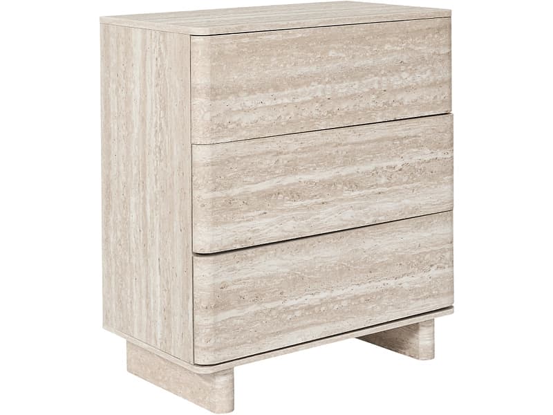 Kommode HOME DECO FACTORY PIETRA 3 Schubladen 40x70x79cm weiss matt
