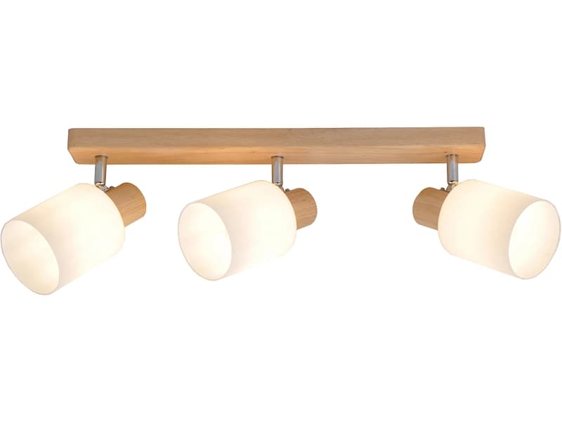 3 Spots ALICIA 47cm 40W natürliches holz