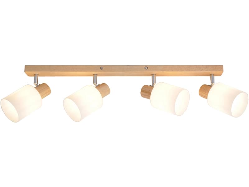 4 Spots ALICIA 67cm 40W natürliches holz