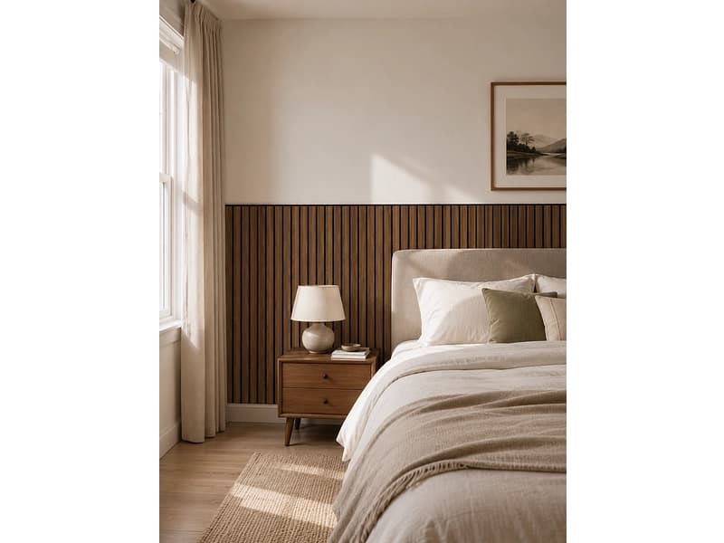 Set mit 2 selbstklebenden Akustikplatten HALO natürliches holz 60x120x0.9cm