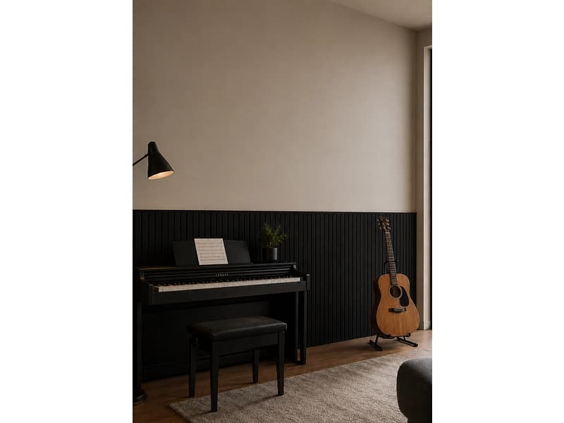 Set mit 2 selbstklebenden Akustikplatten HALO schwarz 60x120x0.9cm