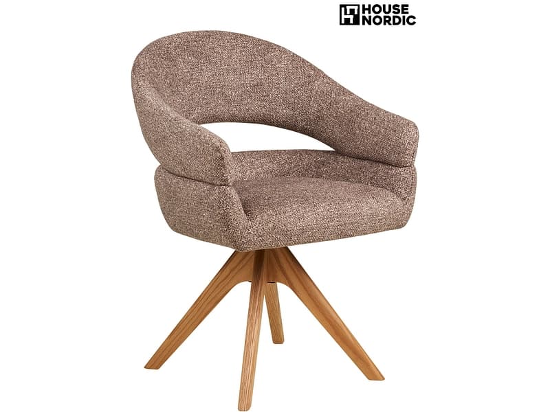 HOUSE NORDIC Stuhl DOVER Polyester braun drehsitz