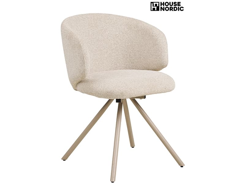 HOUSE NORDIC Stuhl FULHAM Polyester sand drehsitz