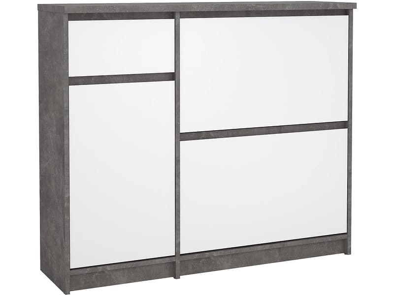 Schuhmöbel NAIA 14 Paar Schuhe 1 Tür 2 Klappen beton