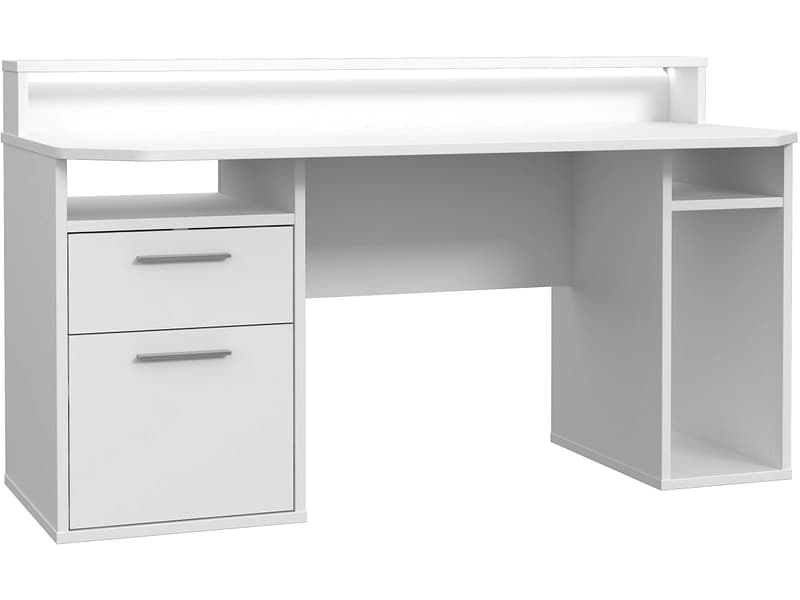 Gaming Schreibtisch RUSH 72x160x91cm weiss