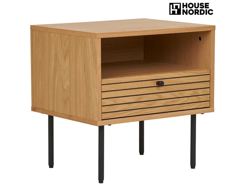 Nachttisch HOUSE NORDIC KYOTO 1 Schublade 50x40x50cm natürliches holz eiche