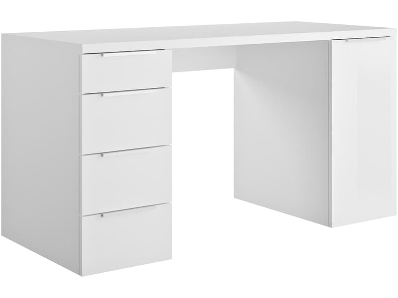 Schreibtisch ESPRESSO 59.6x145.9x75.4cm weiss glänzend