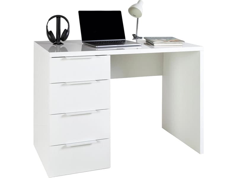 Schreibtisch ESPRESSO 59.6x109.9x75.4cm weiss glänzend