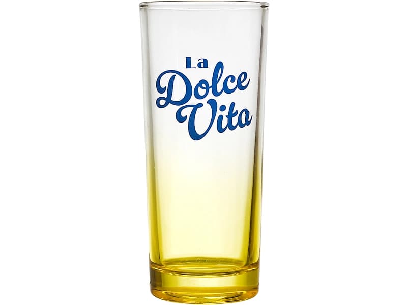 Glas DOLCE VITA 1 Stück mehrfarbig 22 cl