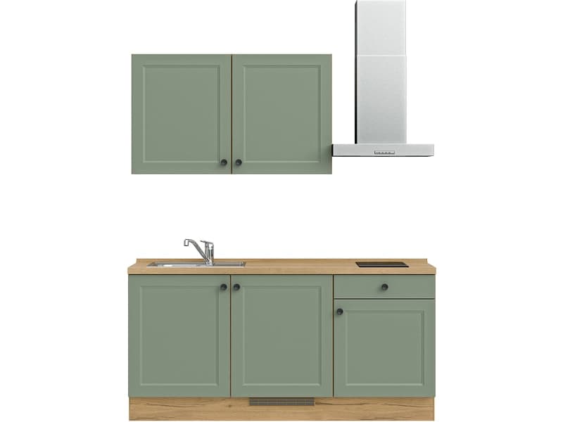 Komplette Küche mit Elektrogeräten MODUSET CASCADA CLASSIC Schilf 60x180cm