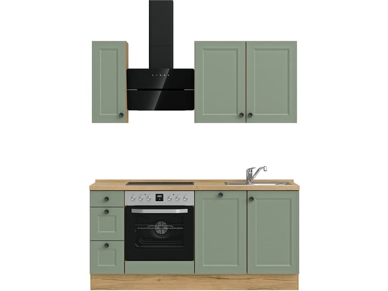 Komplette Küche MODUSET CASCADA PREMIUM Schilf 60x180cm