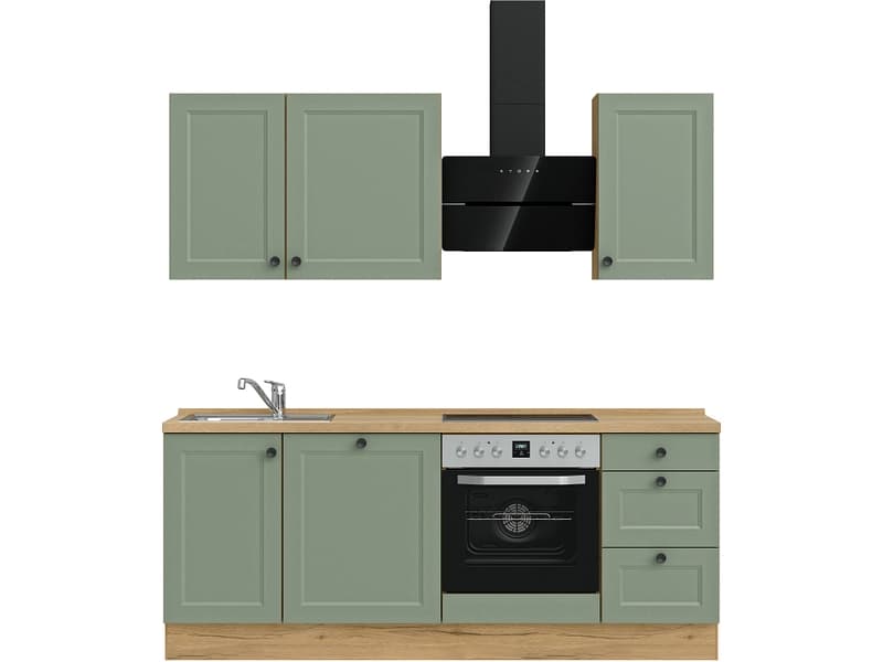 Komplette Küche MODUSET CASCADA PREMIUM Schilf 60x210cm