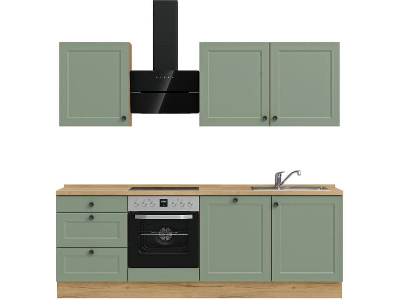 Komplette Küche MODUSET CASCADA PREMIUM Schilf 60x240cm