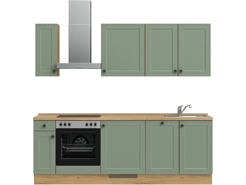 Komplette Küche MODUSET CASCADA CLASSIC Schilf 60x240cm