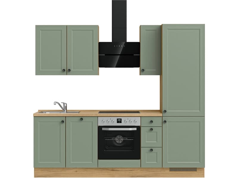 Komplette Küche MODUSET CASCADA PREMIUM Schilf 60x240cm