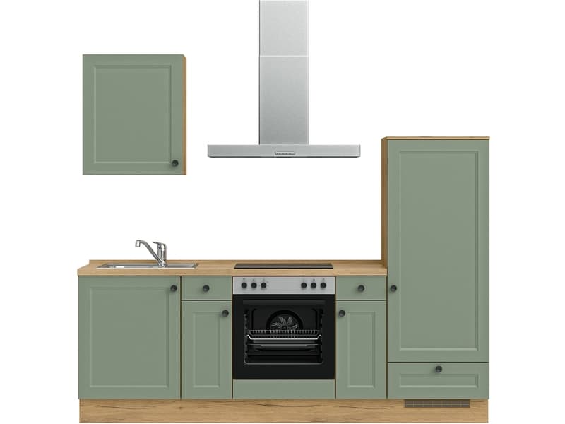 Komplette Küche MODUSET CASCADA CLASSIC Schilf 60x240cm