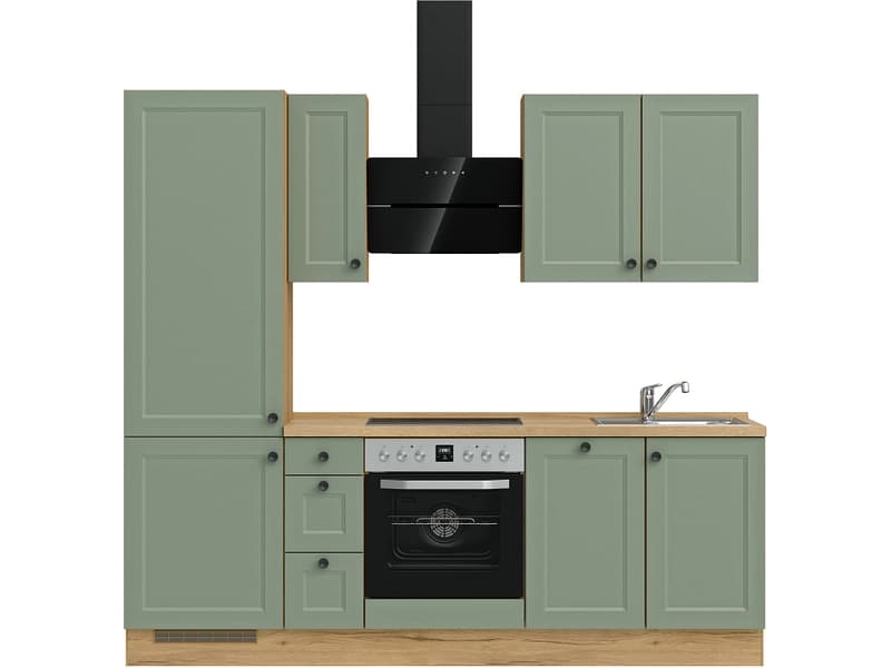 Komplette Küche MODUSET CASCADA PREMIUM Schilf 60x240cm