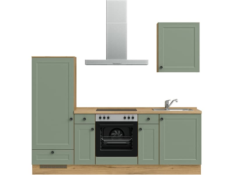Komplette Küche MODUSET CASCADA CLASSIC Schilf 60x240cm